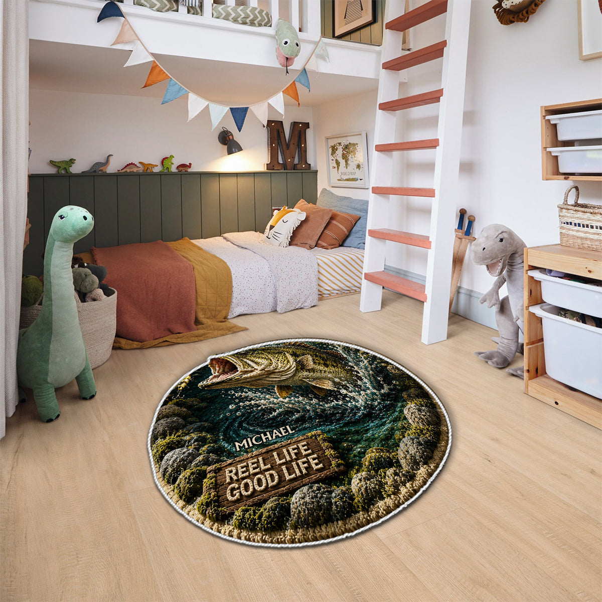 Fishing Lovers Gift - Personalized Fishing Non-Slip Tufted Rug