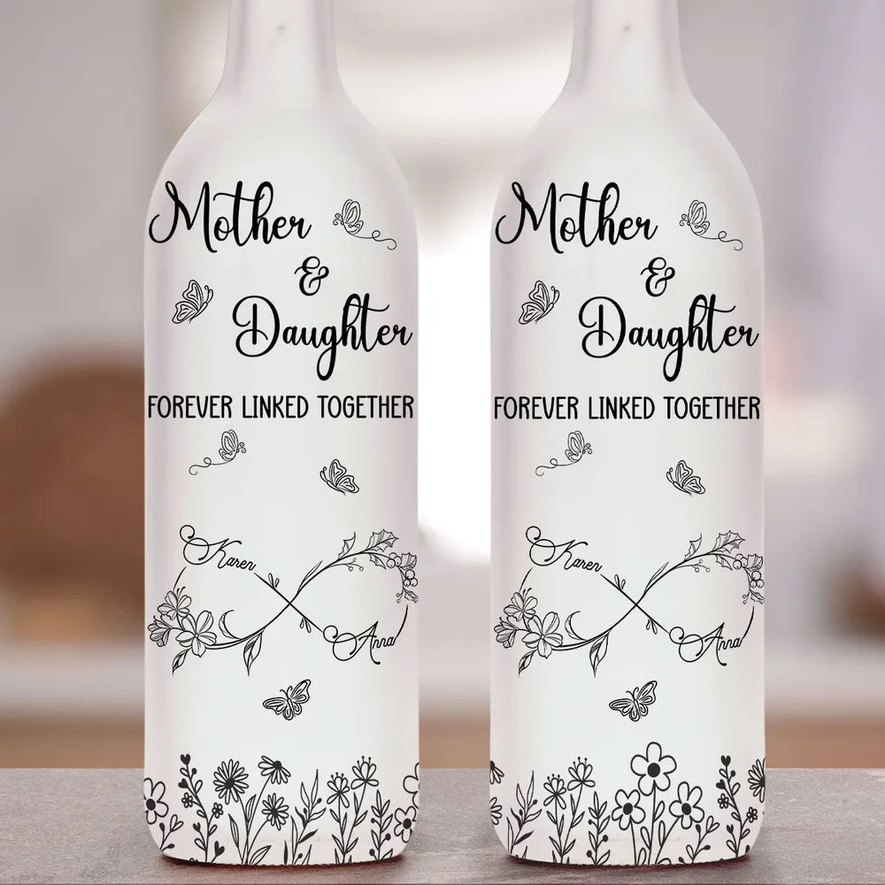 Bottle Lamp for Mother & Daughter | Gentle Glow with Meaningful Message, Gift-Ready Home Décor Piece