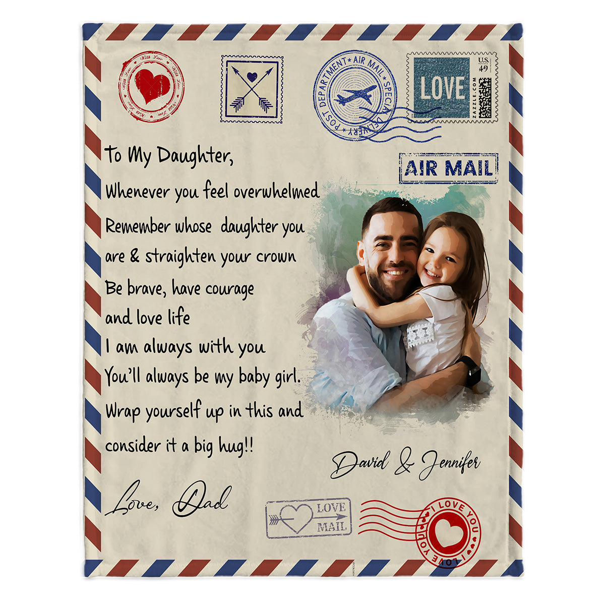 I Am Always With You - Personalized Daughter Blanket