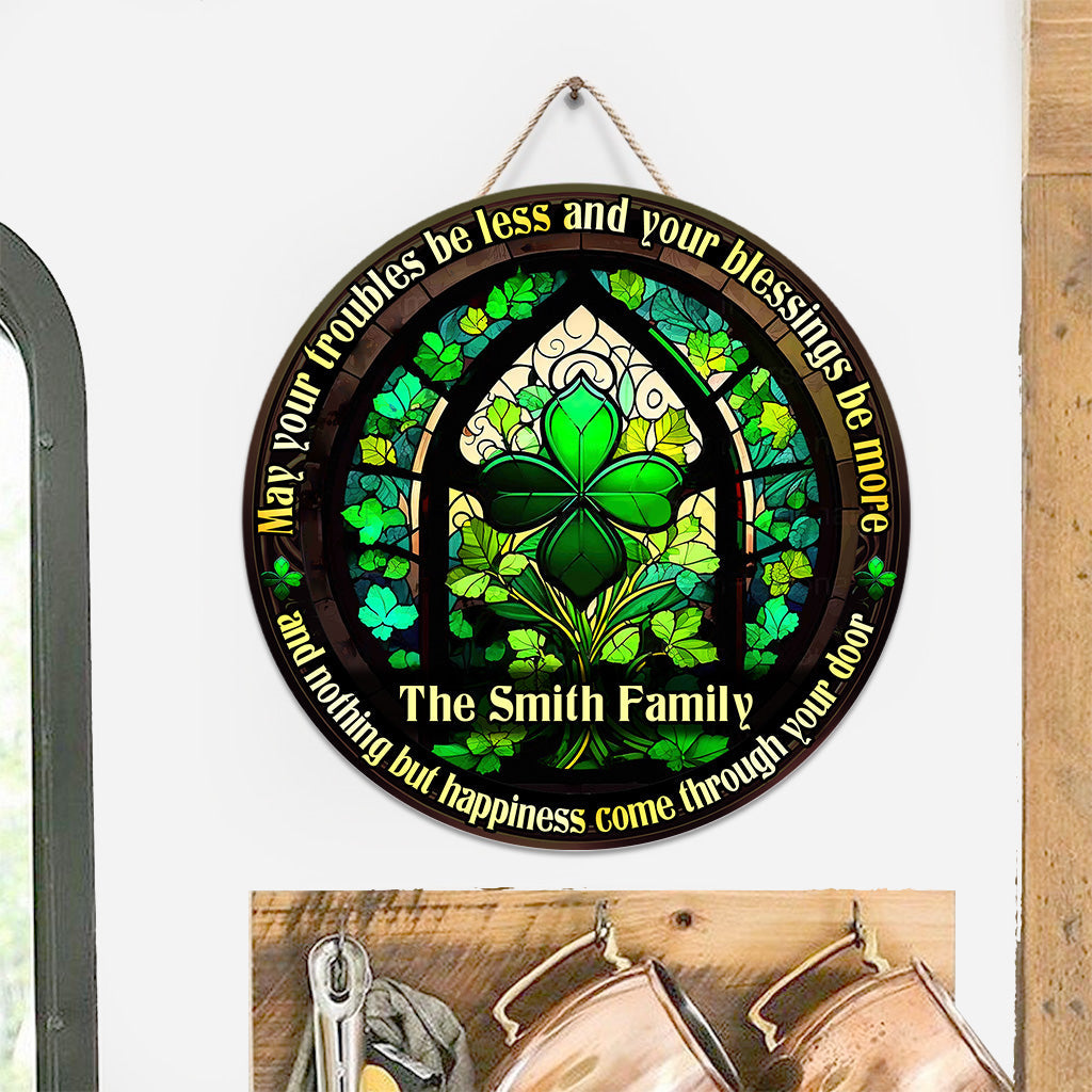 Irish Blessing - Personalized Saint Patrick's Day Round Wood Sign