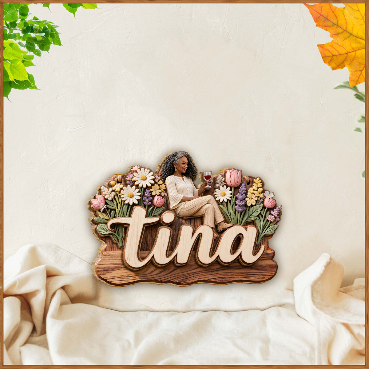 Custom Any Name My Beautiful Garden - Personalized Gardening 2 Layered Wood Sign / Wood Plaque