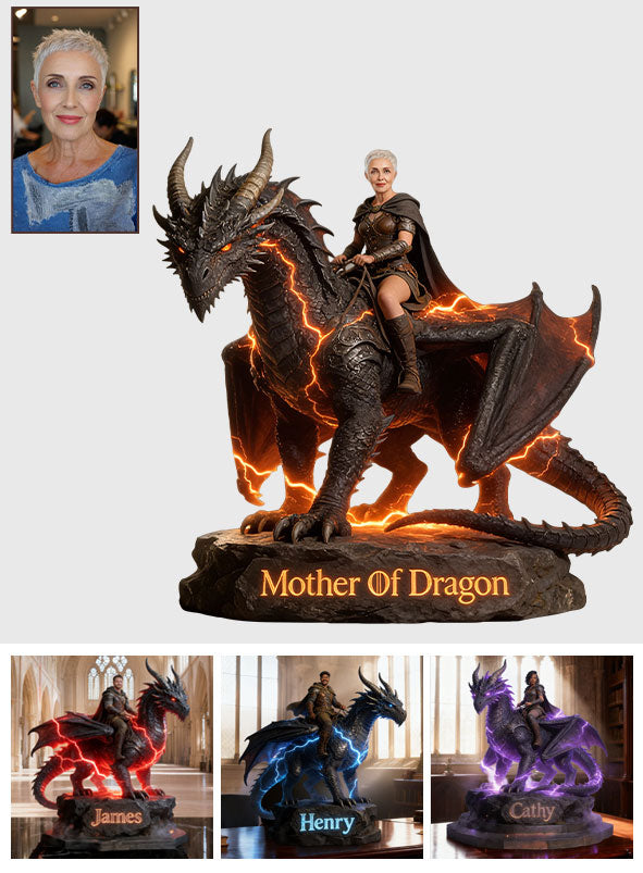 Flying With The Dragon - Personalized Dragon Custom Shaped Acrylic Plaque