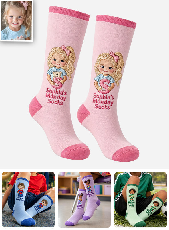 Any Photo Lucky Day Socks - Personalized Kid Socks