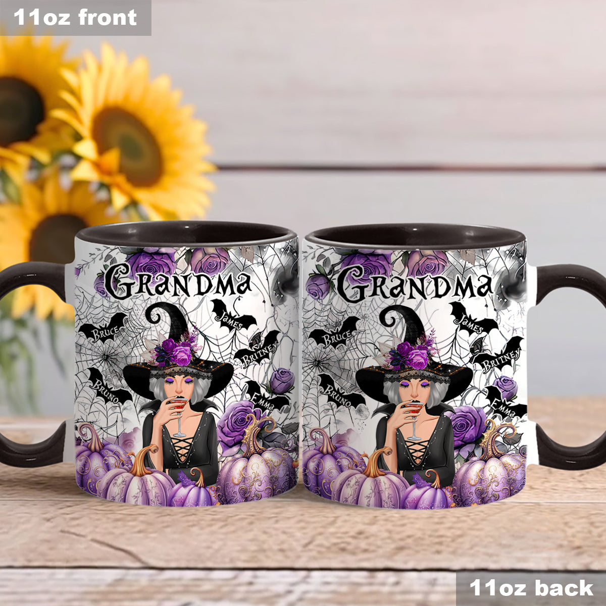 Grandma Witch - Personalized Grandma Accent Mug