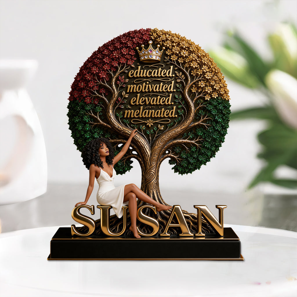 Happy Juneteeth, Black History, Black Pride - Personalized African American Custom Shaped Acrylic Plaque