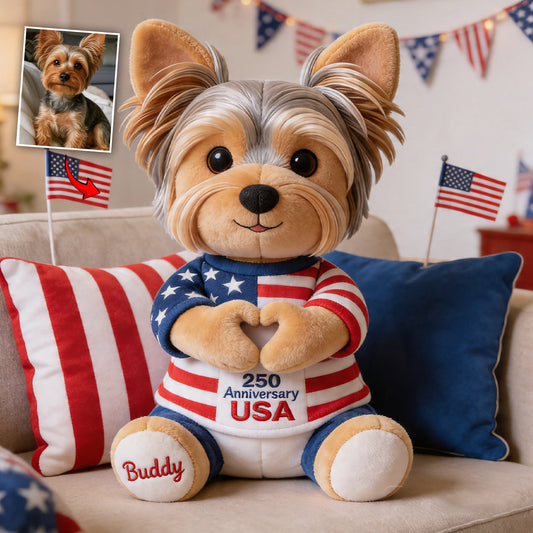 250 Anniversary Cute Pet - Personalized Dog Premium Faux Fur Pillow