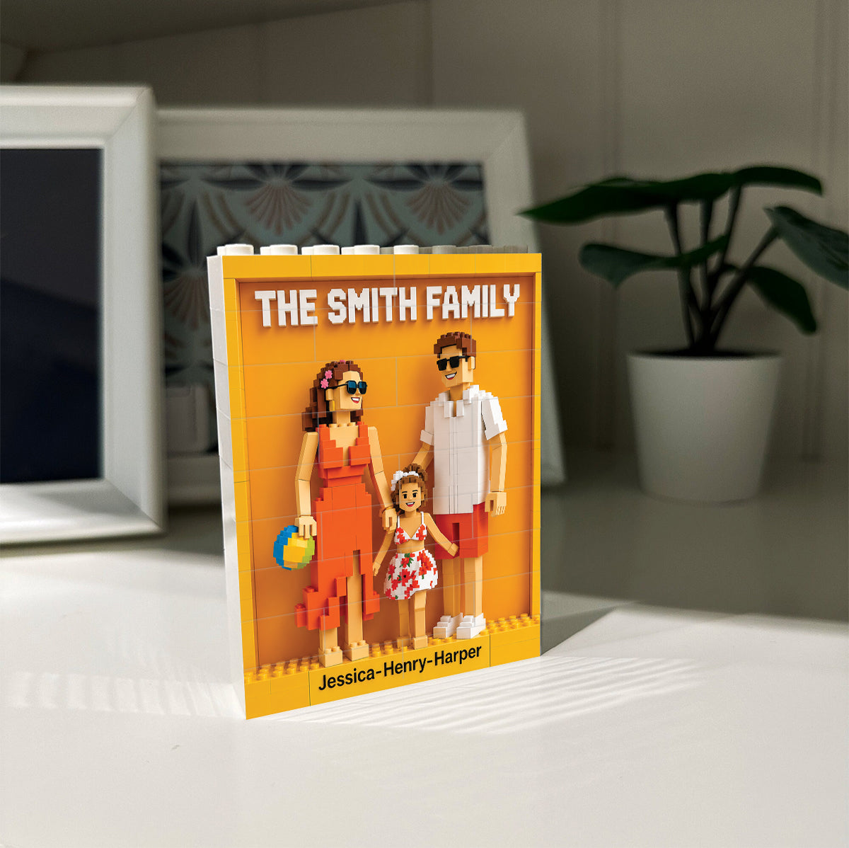 Custom Any Photo - Personalized Family One-sided Vertical Rectangle Building Brick Blocks
