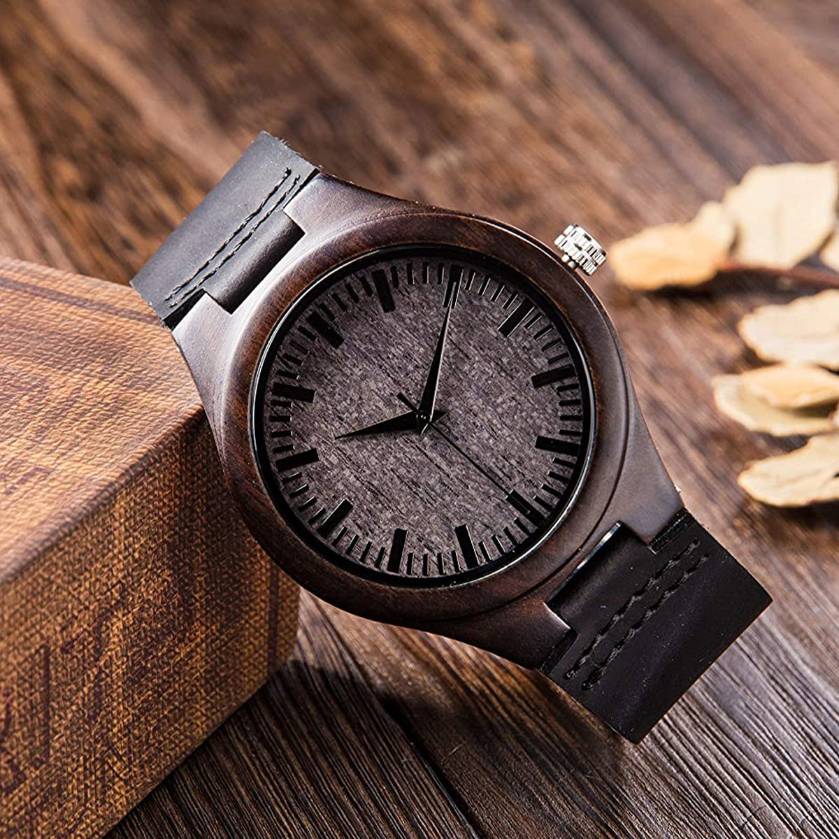 I Love You - Personalized Couple Personalized Engraved Wooden Watch