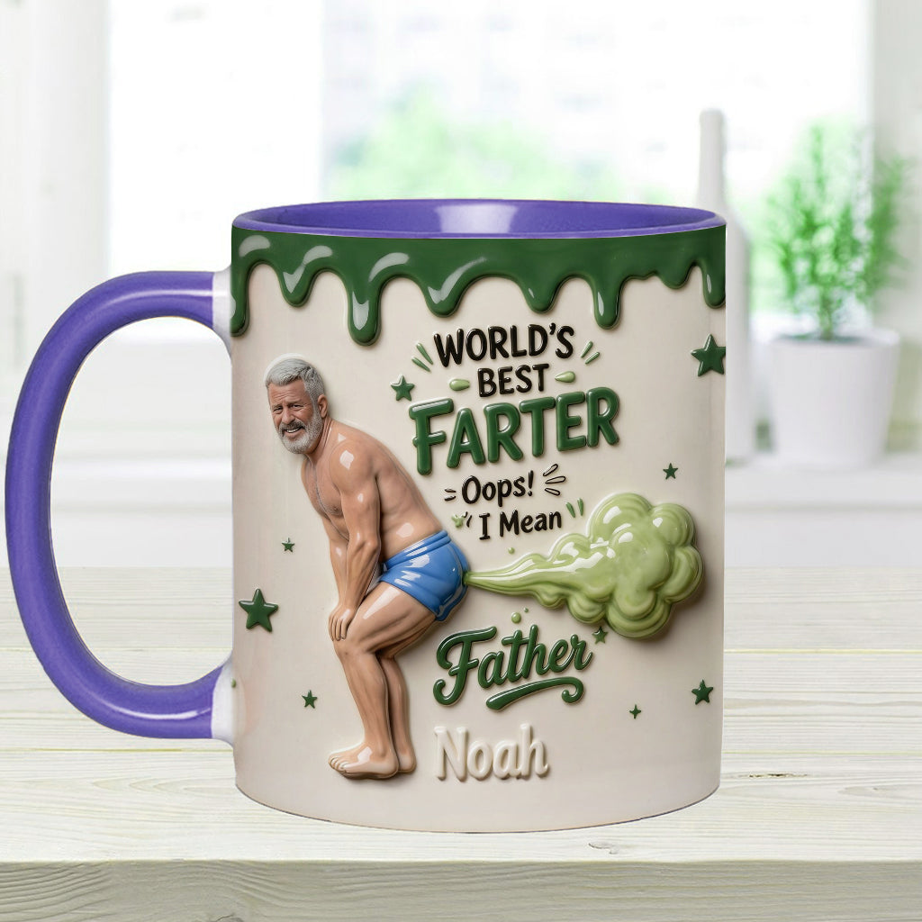 Best Farter Ever - Personalized Father Accent Mug & Coaster