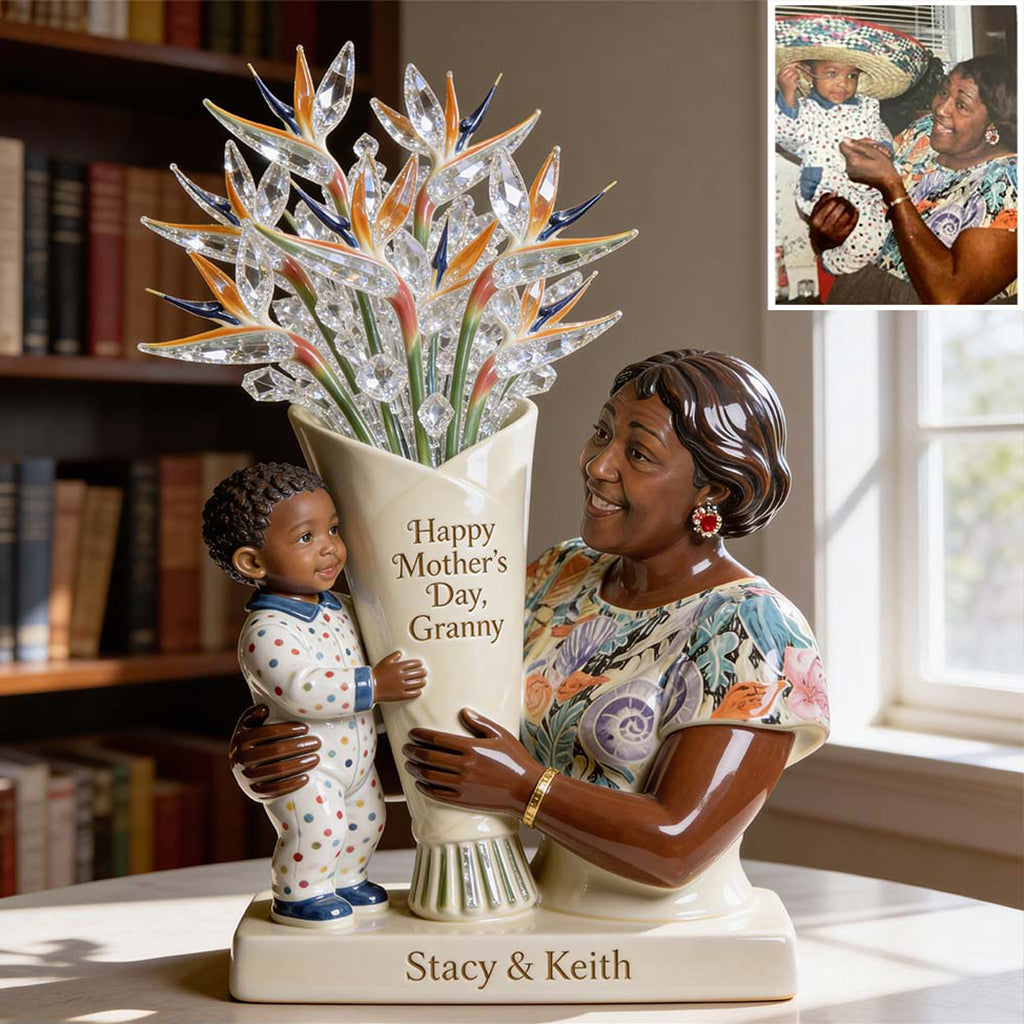 Grandma's Bouquet - Personalized Grandma Custom Shaped Acrylic Plaque