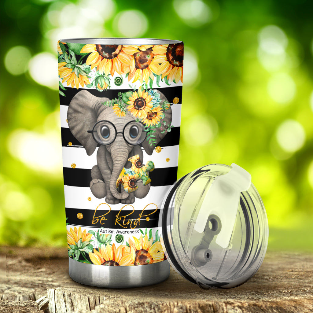 Be Kind Autism Awareness Tumbler 0622