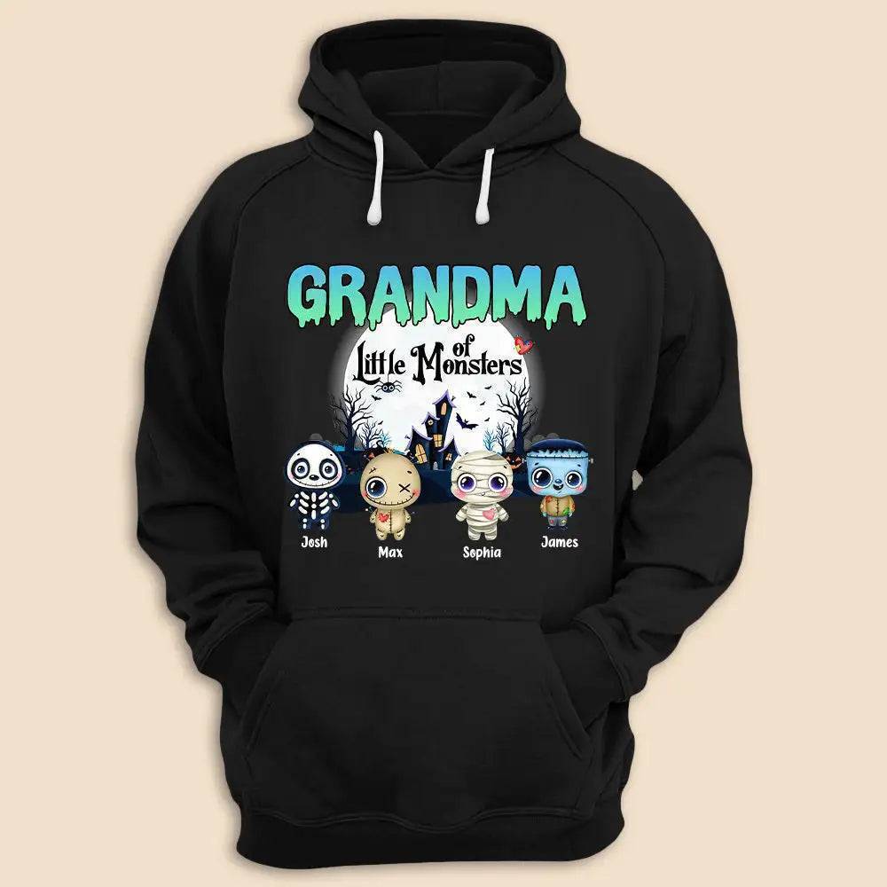 Grandma Of These Little Monsters - Personalized T-Shirt/ Hoodie/Sweatshirt - Best Gift For Halloween, Gift For Grandma, Gift For Mom, Dad