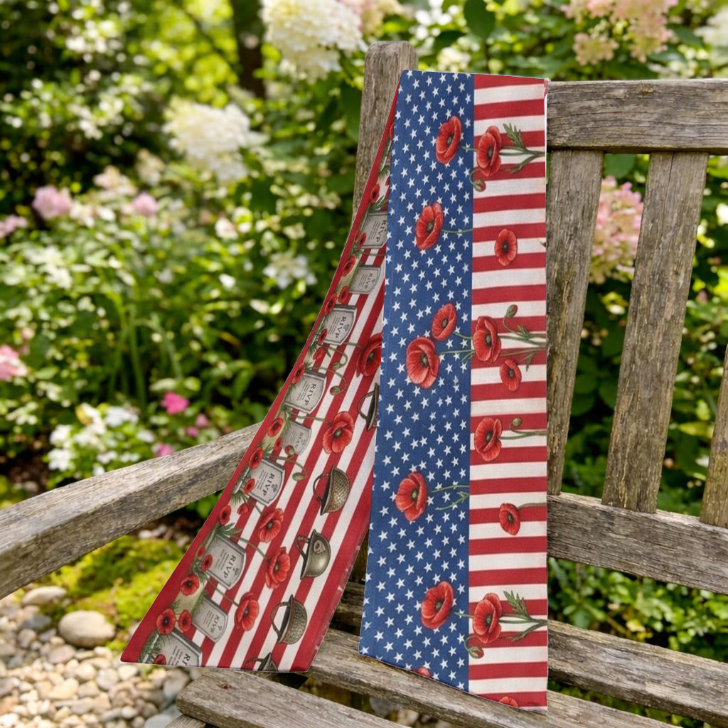 Honor The Fallen - Personalized Memorial Day Shaped Wood Sign With Sash