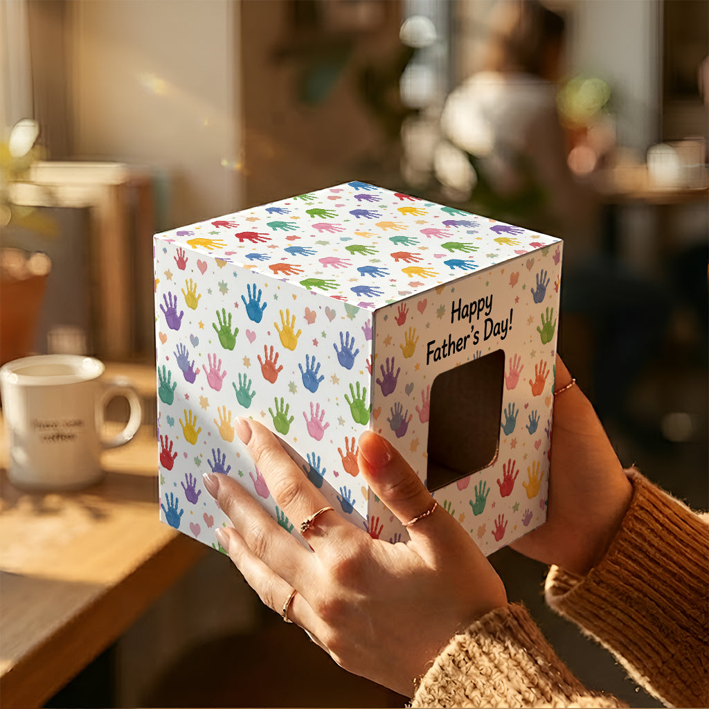 First Dad, Now Grandpa - Personalized Grandpa Accent Mug With Gift Box