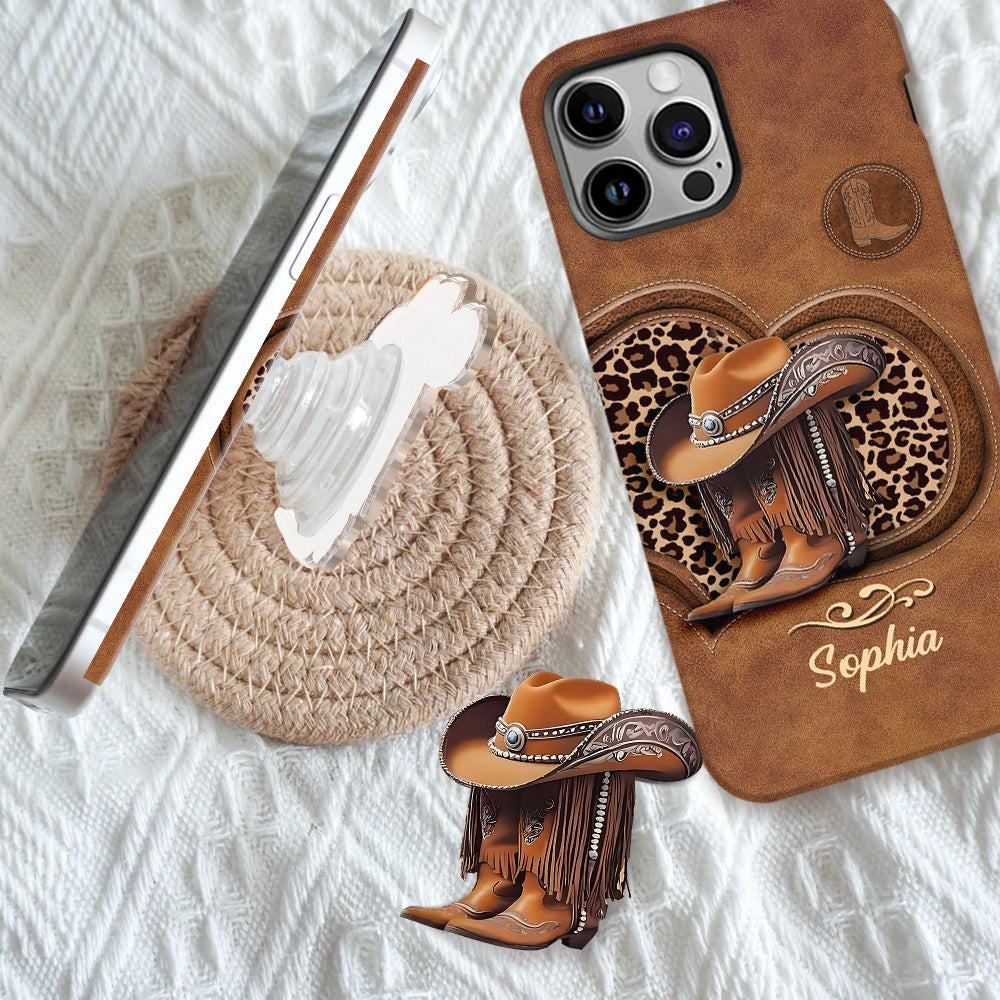 Cowgirl Boots - Personalized Cowgirl Full Print Phone Case