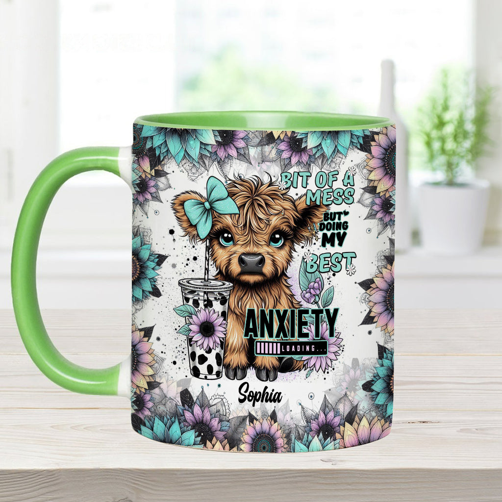 Bit Of A Mess But Doing My Best - Personalized Accent Mug