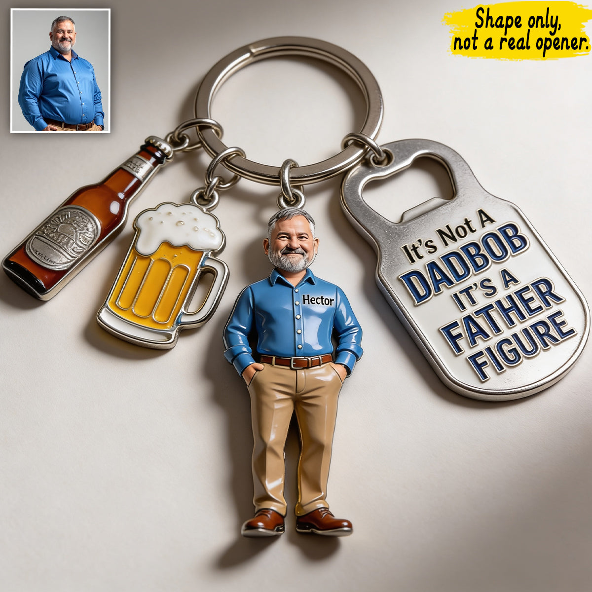 It's Not A Dad Bob - Personalized Father Premium Keychain With Charms