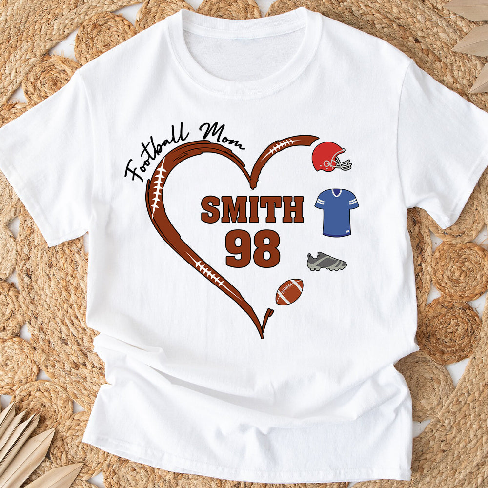 Football Mom - Personalized Football T-shirt And Hoodie