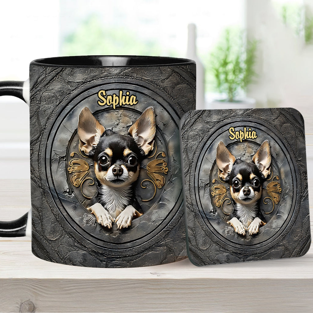 Adorable Chihuahua - Personalized Chihuahua Accent Mug