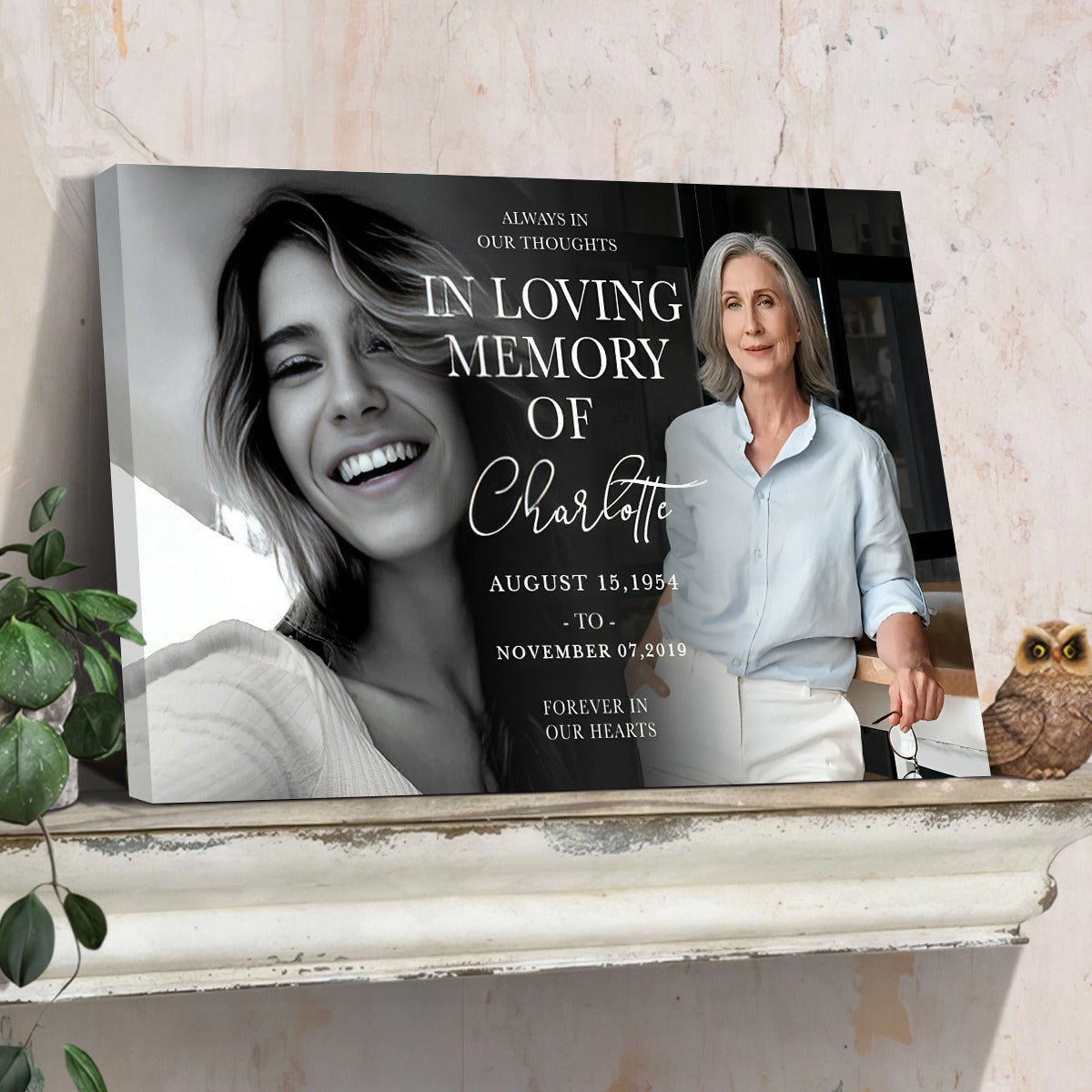 Forever In Our Hearts Canvas - Celebrate the Life of Your Loved Ones with Personalized Memorial Poster or Canvas