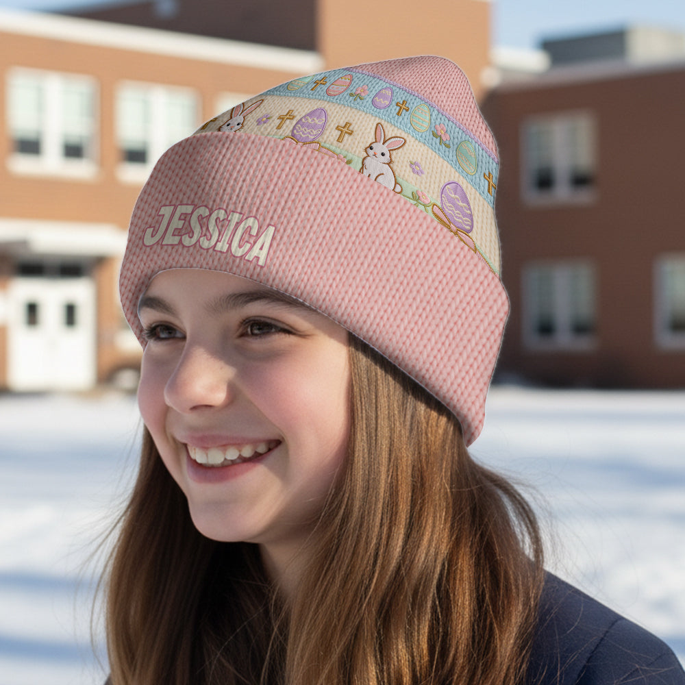 Happy Easter - Personalized Kid Beanie Hat