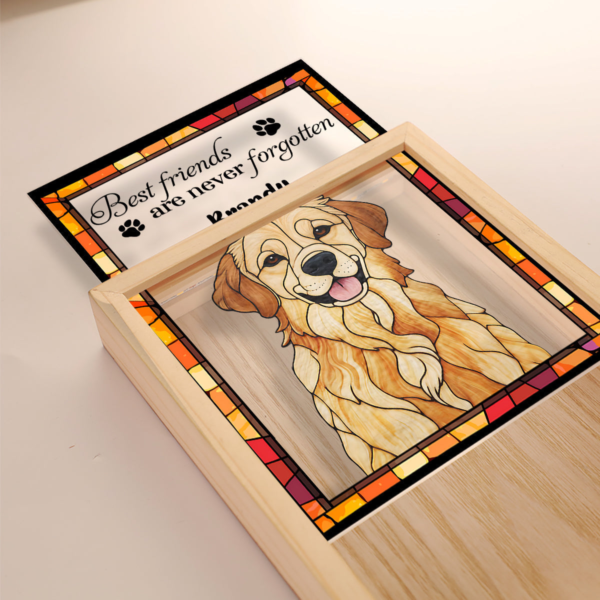 Best Friends Are Never Forgotten - Personalized Dog Picture Frame Light Box