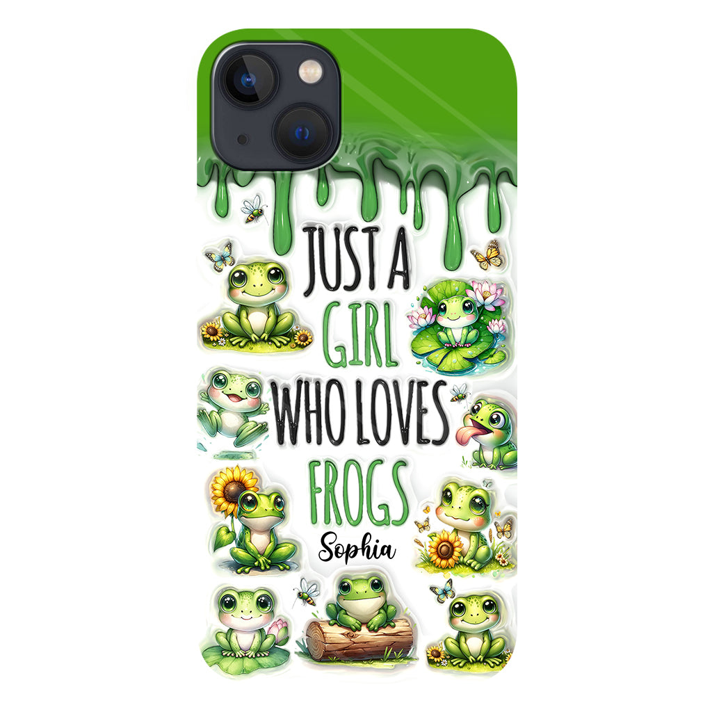 Just A Girl Who Loves Frogs - Personalized Frog Full Print Phone Case