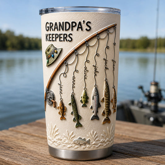 Grandpa's Keepers Fishing - Personalized Fishing Tumbler
