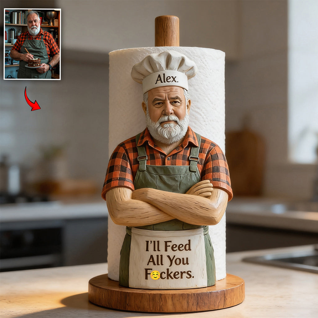 Best Chef In The World - Personalized Father Paper Towel Stand