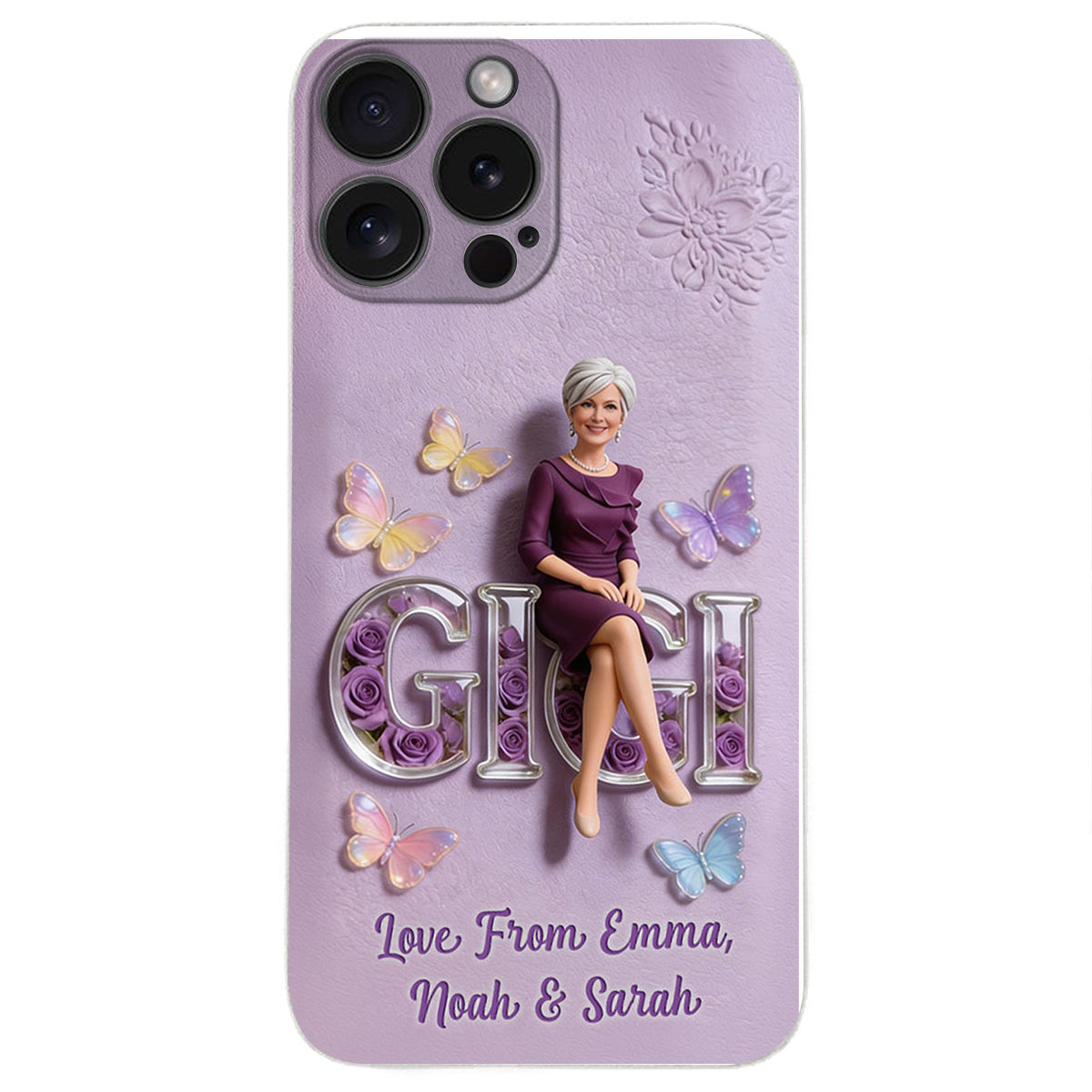 Custom Any Photo - Personalized Mother 3D Embossed Leather Phone Case