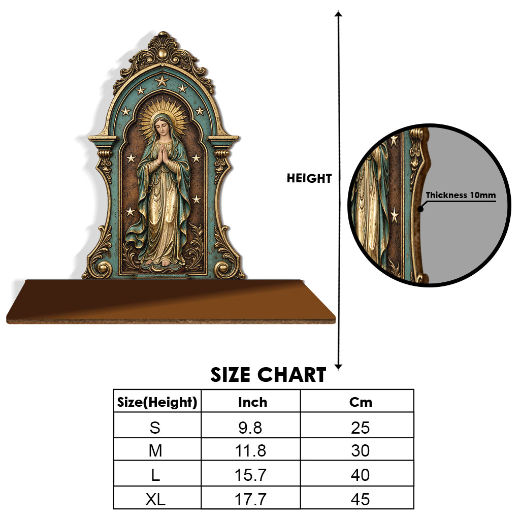 God Blessed This Family - Personalized Christian Wooden Floating Shelf
