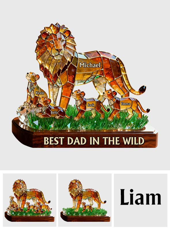 Best Dad In The Wild - Personalized Father Custom Shaped Acrylic Plaque