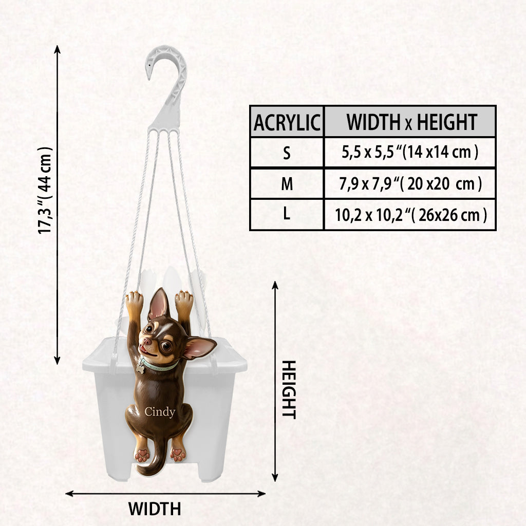 Custom Any Photo Funny Pet - Personalized Dog Hanging Pot