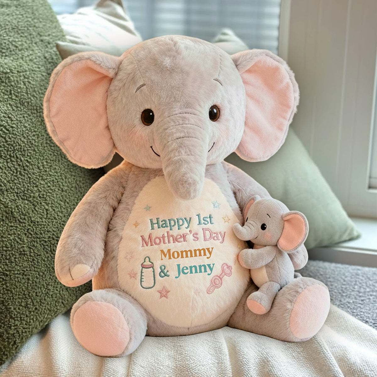 Happy 1st Mother's Day - Personalized Mother Premium Faux Fur Pillow