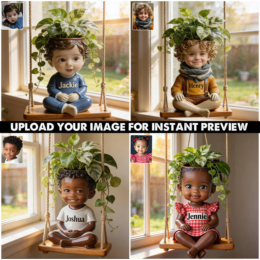 Little Bloom Swing - Personalized Kid Hanging Pot