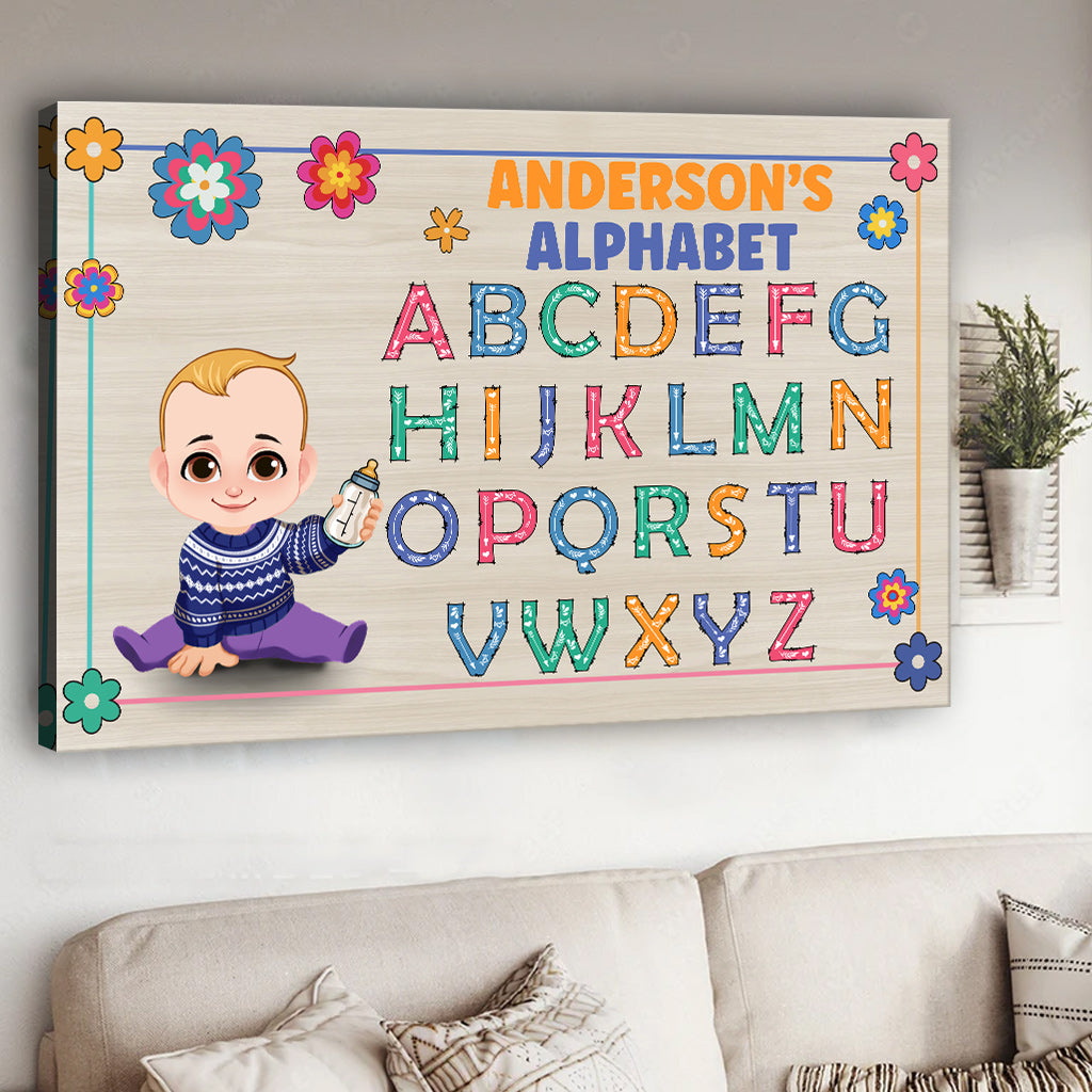 Alphabet Poster - Personalized Kid Canvas And Poster