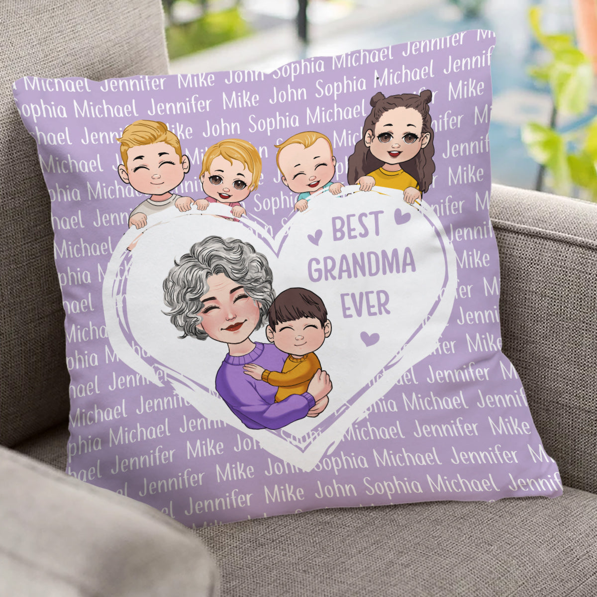 Grandma/Nana/Gigi We Love You - Personalized Grandma Throw Pillow