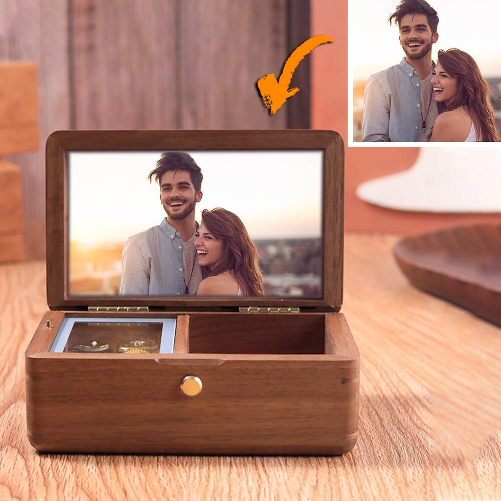 Custom Photo Jewelry Box Jewelry Music Box - gift for her - Personalized Music Box