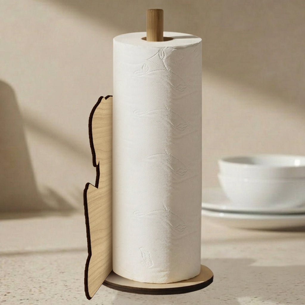 Custom Any Photo Reading Newspaper - Personalized Dog Paper Towel Stand