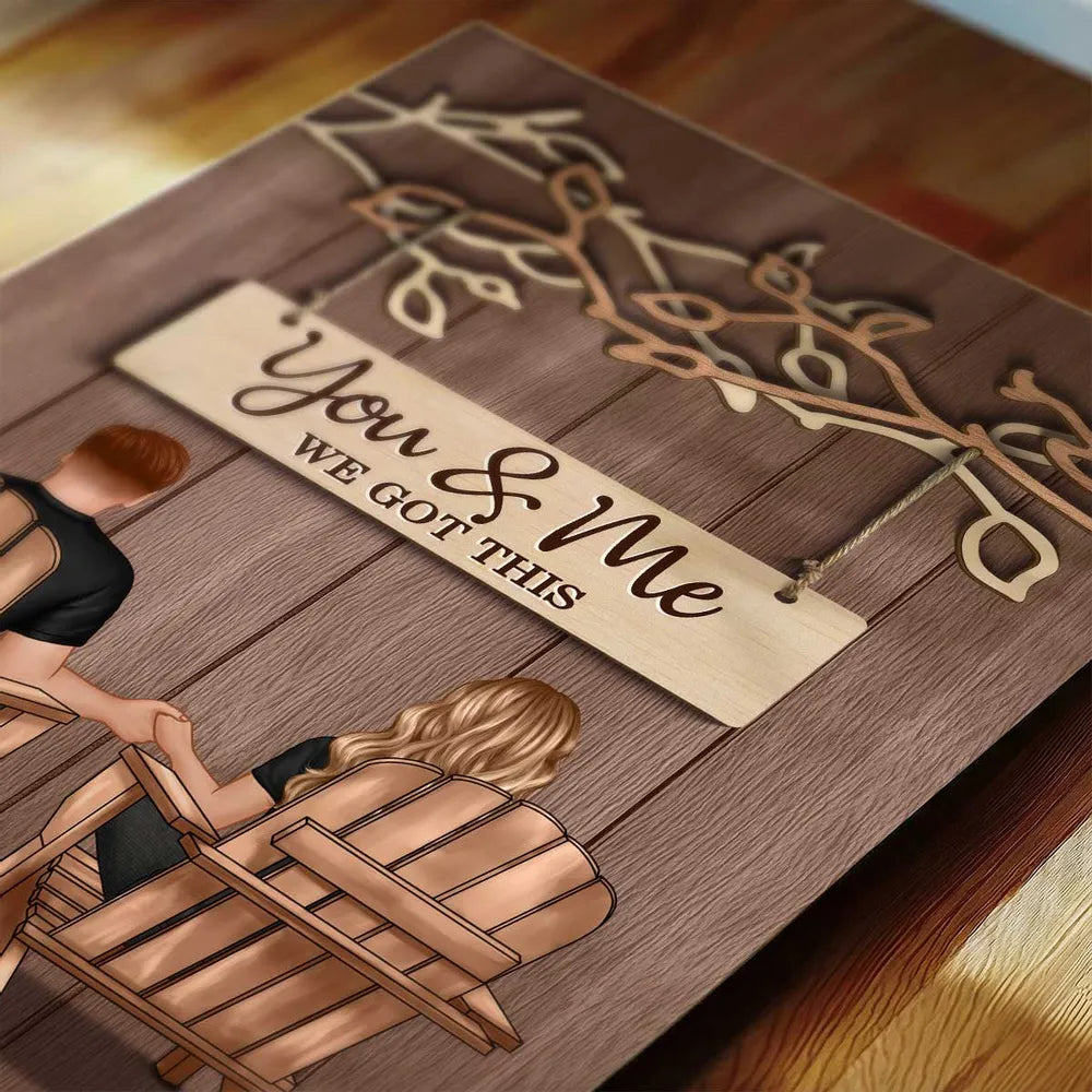 Couple Holding Hands Poster with 'You & Me We Got This' Quote, Personalized Romantic Wall Art, Creative Gift