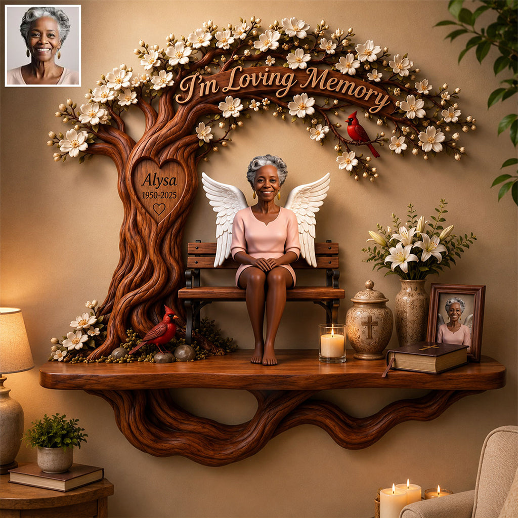I'll Always Be With You - Personalized Memorial Wooden Floating Shelf