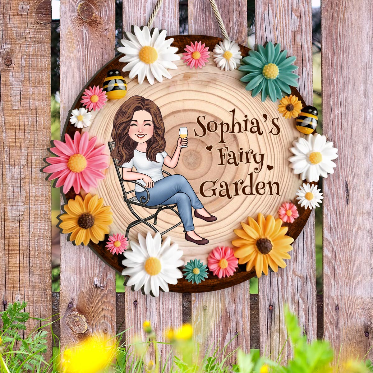Fairy Garden - Personalized Gardening Wood Sign