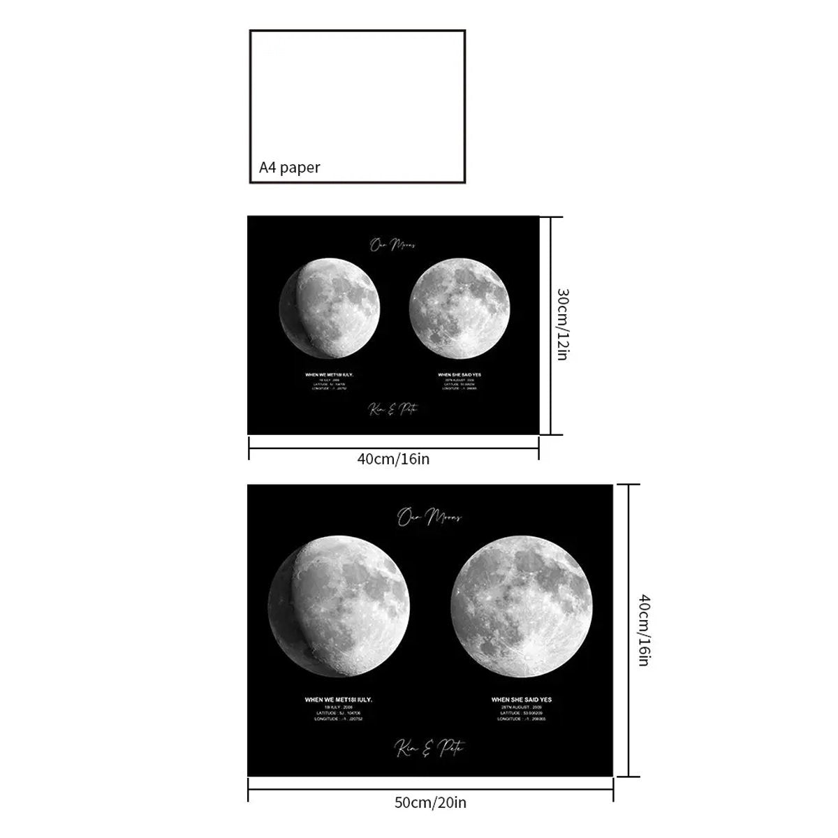 Custom Moon Phase And Message - Personalized Mother Moon Phase Poster