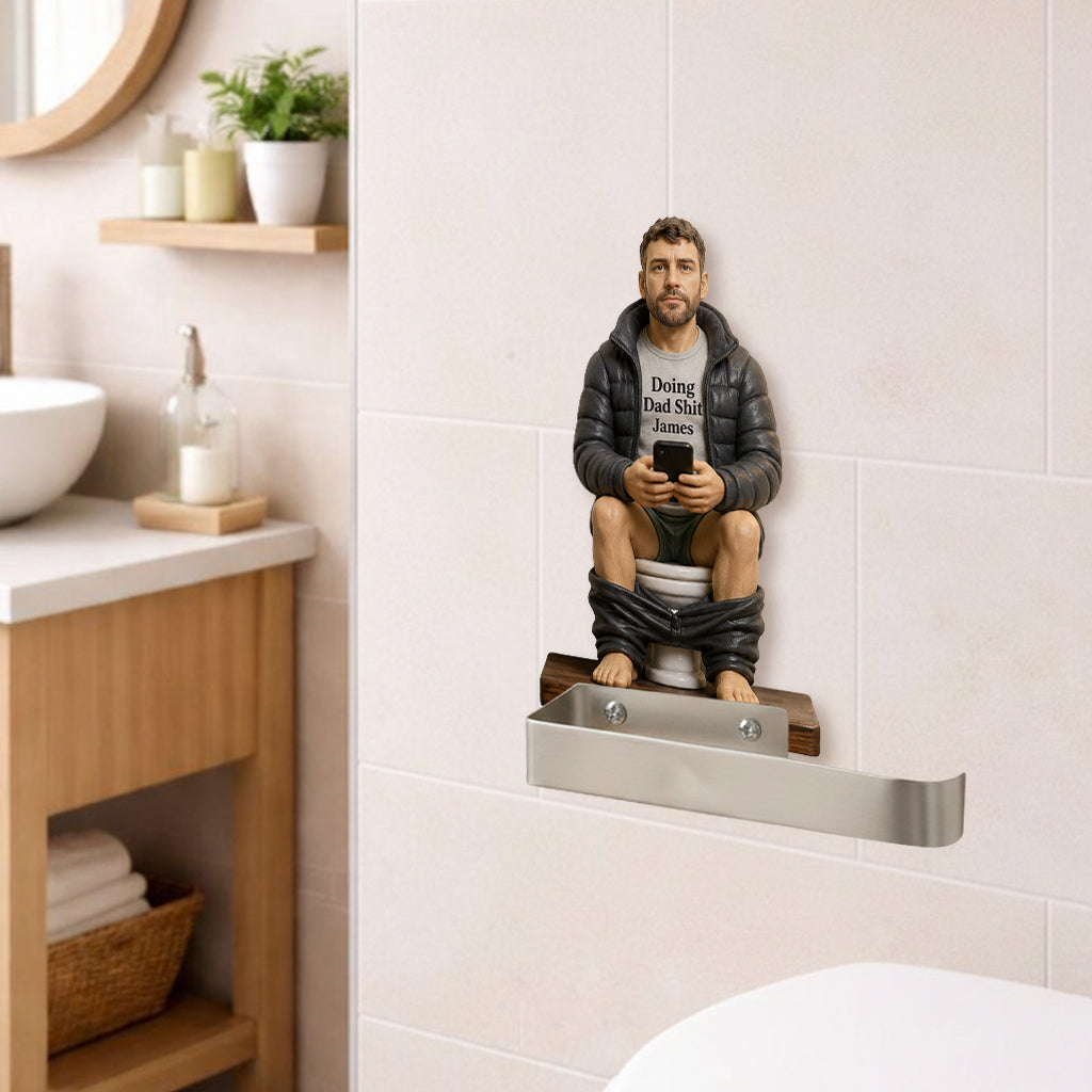 Best Time Of Day - Personalized Father Toilet Paper Holder
