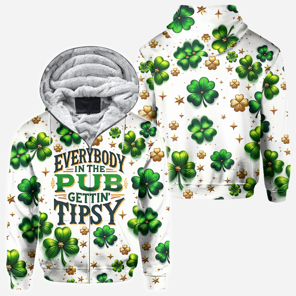Everybody In The Pub Gettin' Tispy - Saint Patrick's Day All Over Shirt