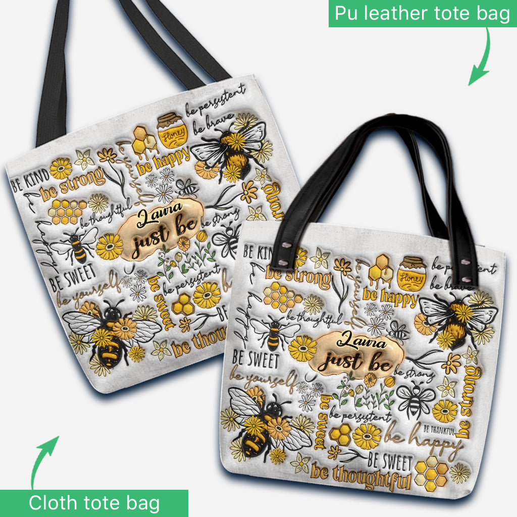 Just Be Happy - Personalized Tote Bag