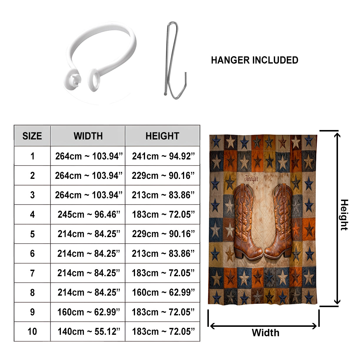 Cowgirl Boots - Personalized Cowgirl Blackout Window Curtain/ Drapes Set