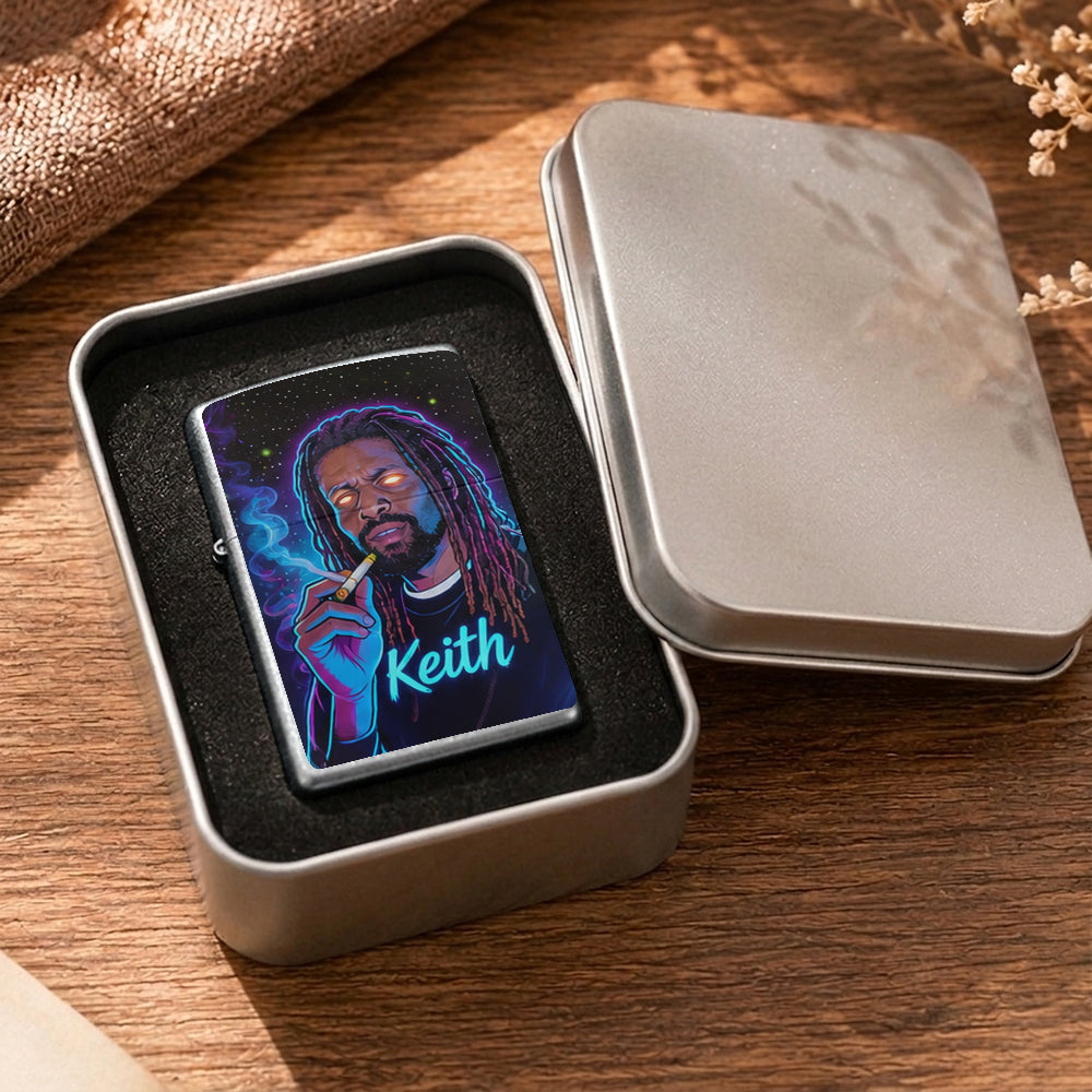 Custom Rolling Tray & Lighter Set From Any Photo - Personalized Weed Catch-All Tray With Lighter