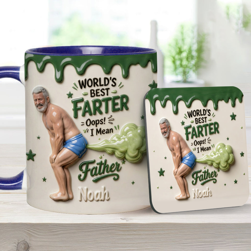 Best Farter Ever - Personalized Father Accent Mug & Coaster