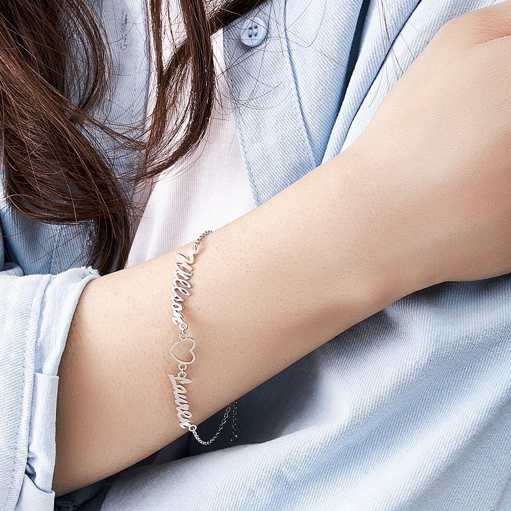 I Love You - Personalized Couple Bracelet with Desired Name